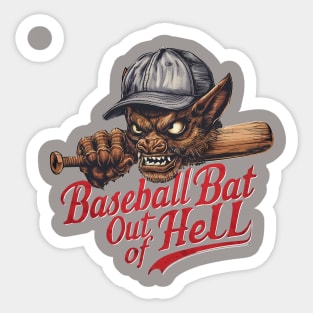 Baseball Bat out hell Sticker